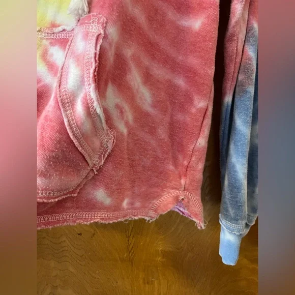 Ocean Drive tie dye Santa Cruz split neck hoodie L - Picture 4 of 6